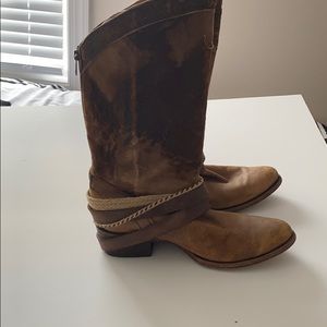 Corral boots distressed I only wore a few time